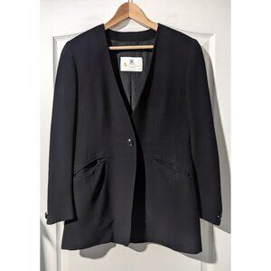 Aquascutum | Women's Single-Button Long Blazer In Black